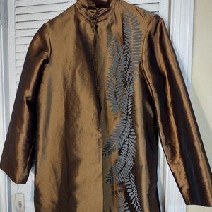 HEYDARI REVERSIBLE BRONZE JACKET  NEW   M/L